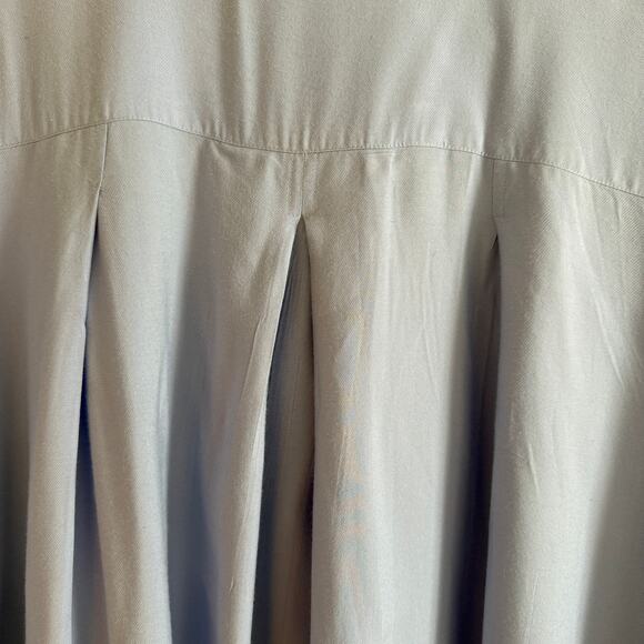 SOFT SURROUNDINGS | Blue Relaxed Fit Pleat Back Button Down Shirt | Size 1X - Picture 6 of 6